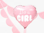 Ladda upp bild till gallerivisning, Foil Balloon Heart - It&#39;s a girl, 45cm, light pink
