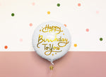 Ladda upp bild till gallerivisning, Foil balloon Happy Birthday To You, 35cm, white
