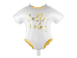 Ladda upp bild till gallerivisning, Foil balloon Baby romper - Hello Baby, 51x45cm, white
