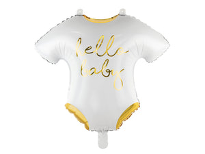 Foil balloon Baby romper - Hello Baby, 51x45cm, white