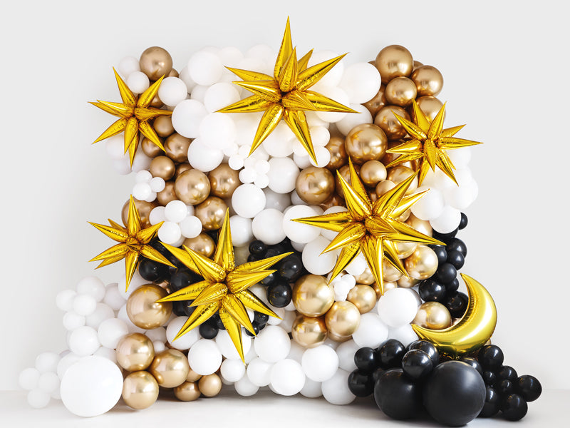 Foil balloon Star 3D, 95cm, gold