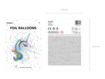 Ladda upp bild till gallerivisning, Foil balloon Unicorn, 73x90cm, mix
