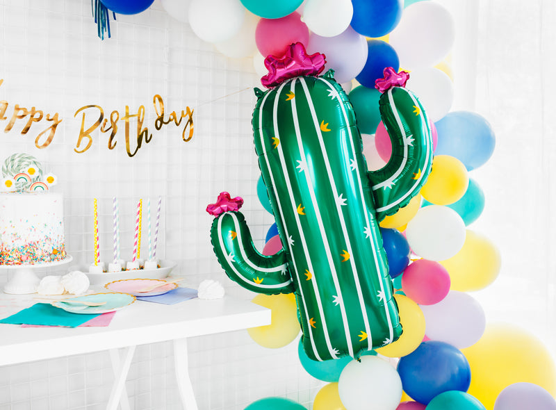 Foil balloon Cactus, 60x82cm, mix