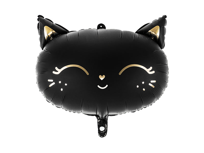 Foil Balloon Cat, 48x36cm, black