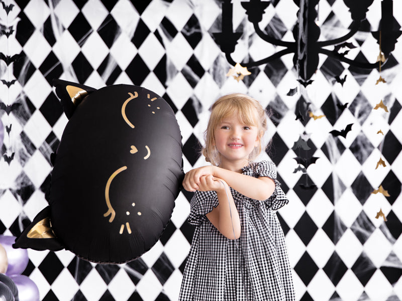 Foil Balloon Cat, 48x36cm, black