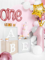 Ladda upp bild till gallerivisning, Foil Balloon Number &#39;&#39;1&#39;&#39;, 30x90cm, light pink
