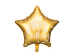 Ladda upp bild till gallerivisning, Foil balloon Happy Birthday, 40cm, gold
