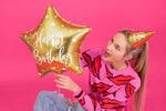Ladda upp bild till gallerivisning, Foil balloon Happy Birthday, 40cm, gold
