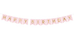 Ladda upp bild till gallerivisning, Banner Happy Birthday, light pink, 15 x 175 cm
