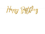 Ladda upp bild till gallerivisning, Banner Happy Birthday, gold, 16.5x62cm
