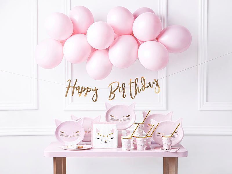 Banner Happy Birthday, rose gold, 16.5x62cm