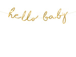 Ladda upp bild till gallerivisning, Banner Little Star - Hello Baby, gold, 18x70cm
