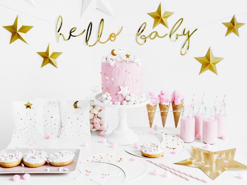 Banner Little Star - Hello Baby, gold, 18x70cm