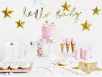 Ladda upp bild till gallerivisning, Banner Little Star - Hello Baby, gold, 18x70cm
