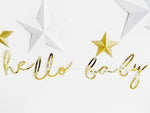 Ladda upp bild till gallerivisning, Banner Little Star - Hello Baby, gold, 18x70cm
