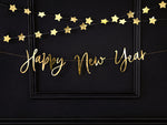 Ladda upp bild till gallerivisning, Banner Happy New Year,  gold, 66x18cm
