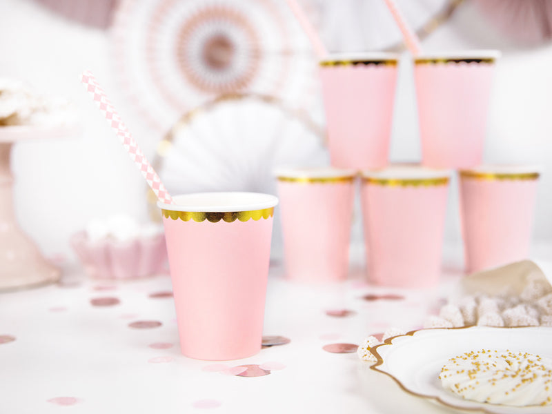 Cups, light pink, 220ml (1 pkt / 6 pc.)