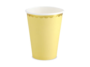 Cups, light yellow, 220ml (1 pkt / 6 pc.)