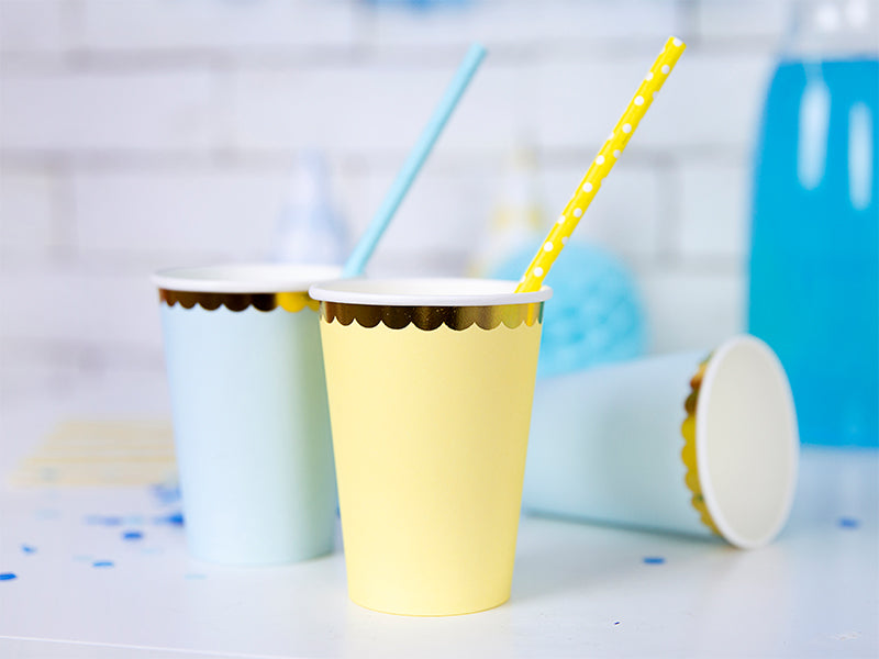 Cups, light yellow, 220ml (1 pkt / 6 pc.)