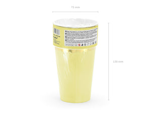 Cups, light yellow, 220ml (1 pkt / 6 pc.)