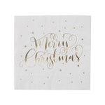 Ladda upp bild till gallerivisning, Gold Foiled Merry Christmas Napkins
