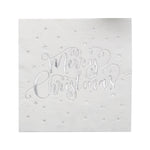 Ladda upp bild till gallerivisning, Silver Foiled Merry Christmas Napkins

