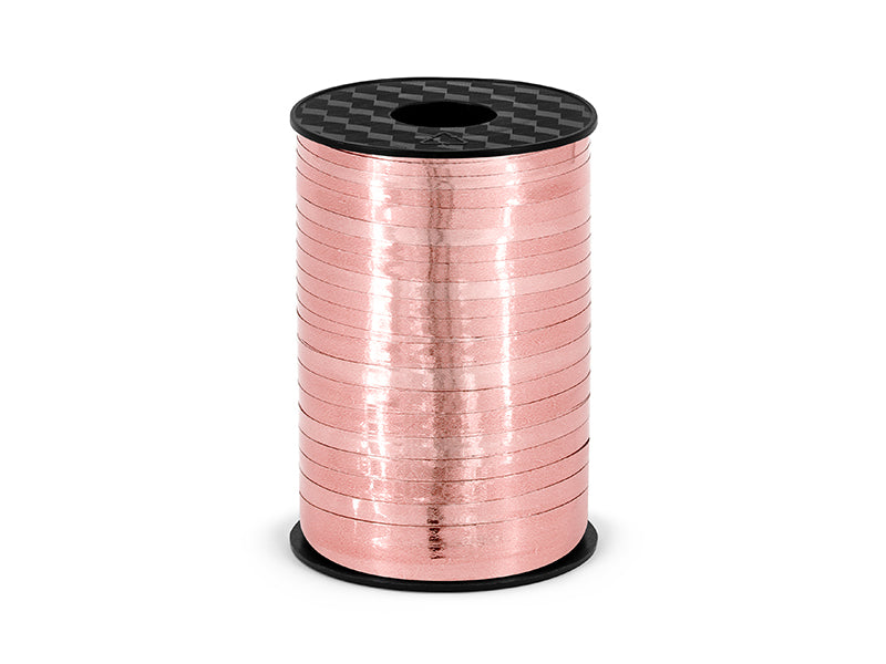 Plastic ribbon, rose gold, 5mm/225m