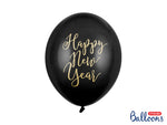 Ladda upp bild till gallerivisning, Balloons 30cm, Happy New Year, Pastel Black (1 pkt / 6 pc.)
