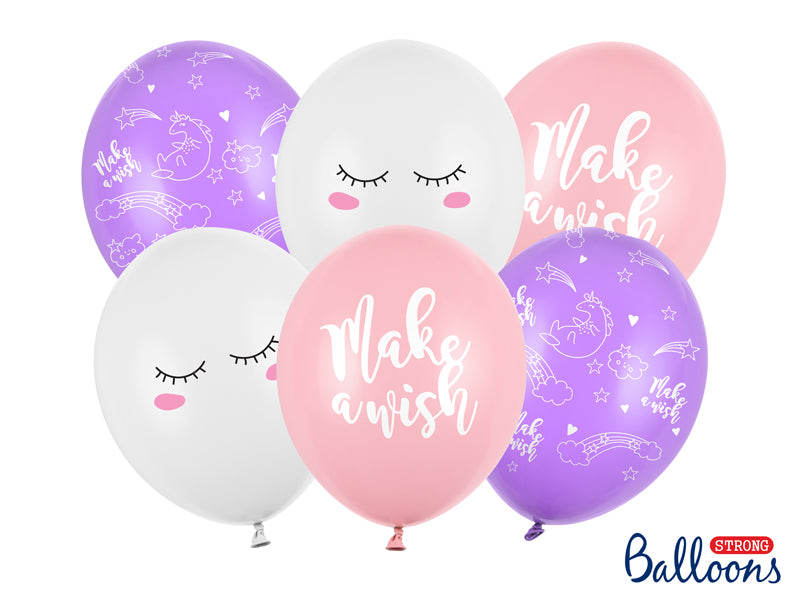 Balloons 30cm, Unicorn, mix (1 pkt / 6 pc.)