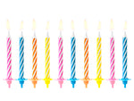 Ladda upp bild till gallerivisning, Birthday candles, mix, 6cm (1 pkt / 10 pc.)
