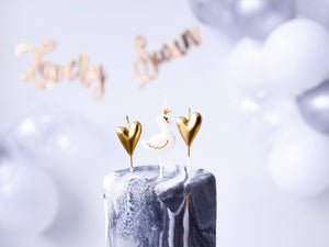 Birthday candles Lovely Swan, mix, 3.5-4cm (1 pkt / 6 pc.)