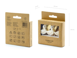 Birthday candles Lovely Swan, mix, 3.5-4cm (1 pkt / 6 pc.)
