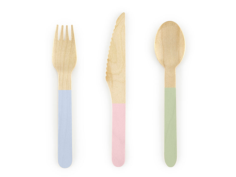 Wooden Cutlery, mix, 16cm (1 pkt / 18 pc.)