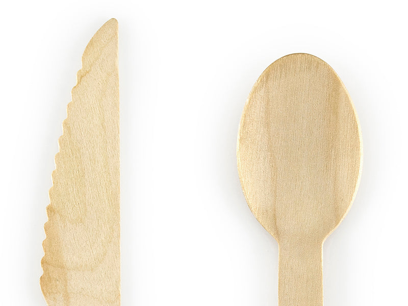 Wooden Cutlery, mix, 16cm (1 pkt / 18 pc.)