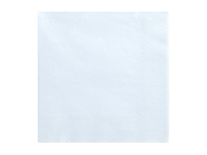 Napkins, 3 layers, light sky-blue, 33x33cm (1 pkt / 20 pc.)