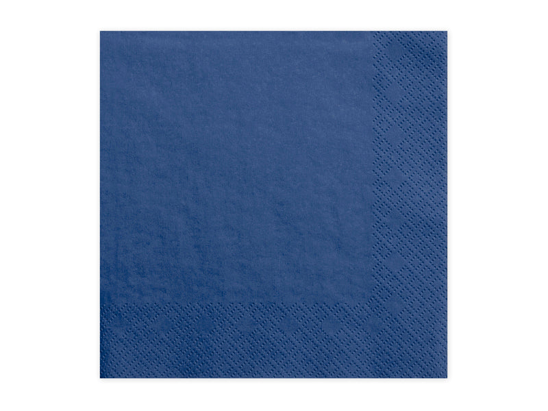 Napkins, 3 layers, navy blue, 33x33cm (1 pkt / 20 pc.)