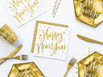 Ladda upp bild till gallerivisning, Napkins Happy New Year, white, 33x33cm (1 pkt / 20 pc.)
