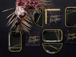 Ladda upp bild till gallerivisning, Napkins Happy New Year, black, 33x33cm (1 pkt / 20 pc.)

