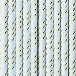 Ladda upp bild till gallerivisning, Paper straws, light blue, 19.5cm (1 pkt / 10 pc.)
