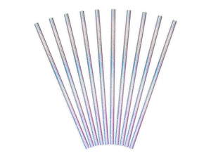Paper Straws, iridescent, 19.5cm (1 pkt / 10 pc.)