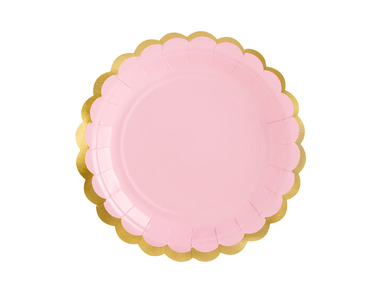 Plates, light pink, 18cm (1 pkt / 6 pc.)