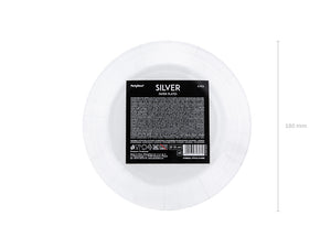 Plates, silver, 18cm (1 pkt / 6 pc.)