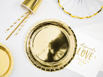 Ladda upp bild till gallerivisning, Plates, gold, 23cm (1 pkt / 6 pc.)
