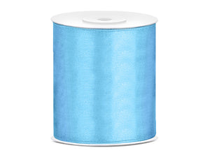 Satin Ribbon, sky-blue, 100mm/25m