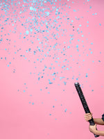 Ladda upp bild till gallerivisning, Gender reveal confetti cannon - Ready to pop, blue, 60cm
