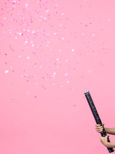 Gender reveal confetti cannon - Ready to pop, pink, 60cm