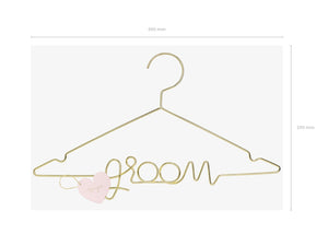 Metal hanger Groom, gold, 45x27cm