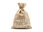 Ladda upp bild till gallerivisning, Jute sack Merry Christmas, white, 30x42cm
