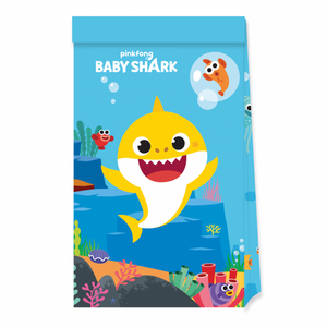 4 Paper Party Bags - Baby Shark - FSC