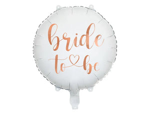 Foil balloon Bride to be 45cm, white